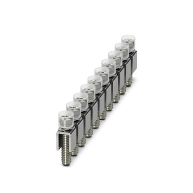 Puente roscado de 10 polos con collar aislante para borne
